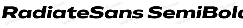 RadiateSans SemiBoldExpanded字体转换